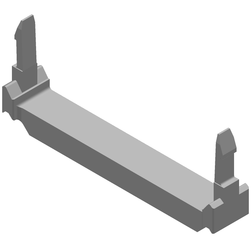 24-Position Straight Header, AMP-LATCH Series, 24 Contacts, Thermoplastic Body, Black Color
