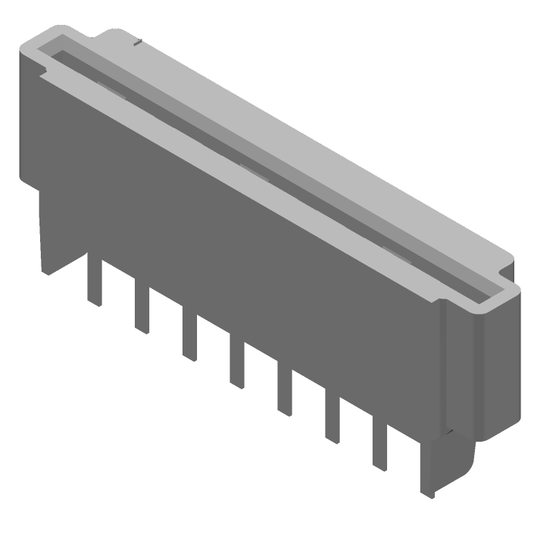 8 Pos Vertical Header, 2.54mm Pitch, Wire-to-Board