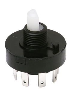 Switch Key Lock SPDT 90° Tubular Key 12A 250VAC 125VDC Quick Connect Panel Mount