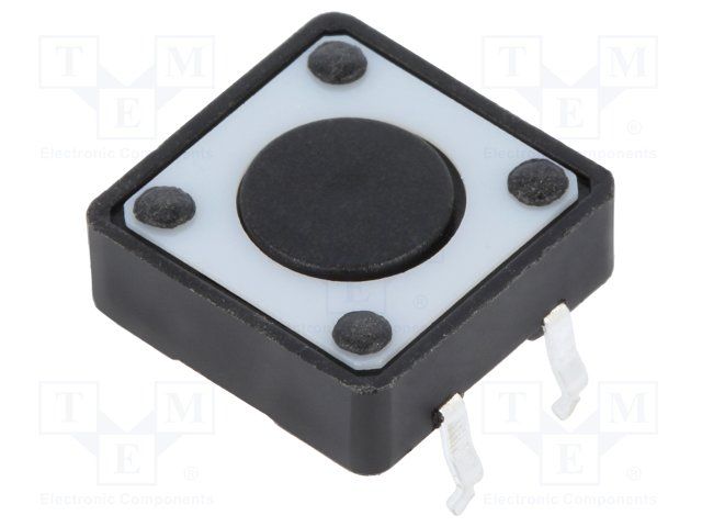 Tactile Switch SPST 1.57N 50mA 12VDC Thru-Hole PC Pins