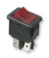 MULTICOMP - MC3811-091-02 - Rocker Switch, On-Off, DPST, Illuminated, Panel Mount, Red, MC3811-091 Series