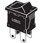 Rocker Switch, SPST, Non Illuminated, Panel, Black, A8L Series