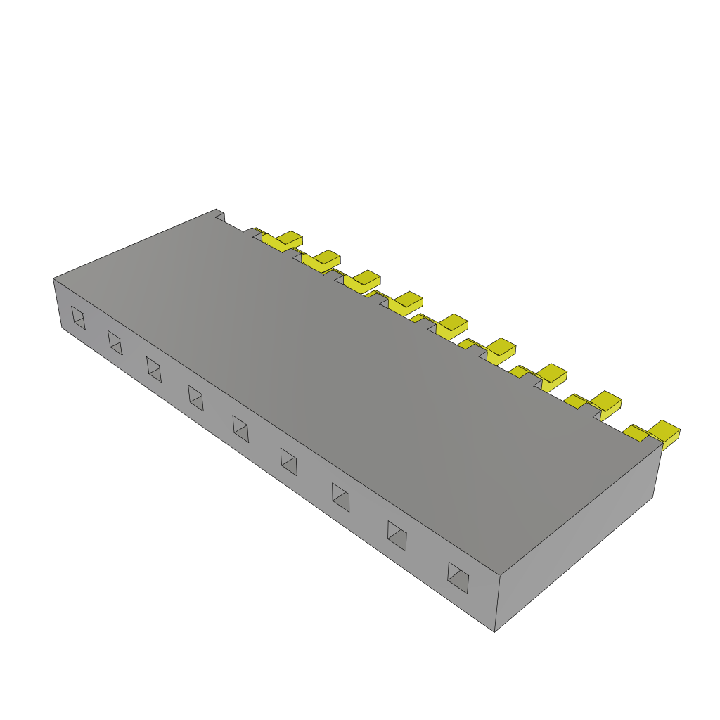 Conn Socket Strip SKT 9 POS 2.54mm Solder RA Side Entry SMD Tube