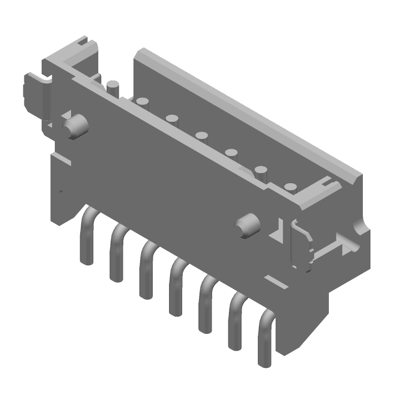 7 Pos 2mm RA SMD Shrouded Header, 4A, Tin