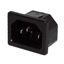 15A 250V AC Power Entry Connector, 3 Pos, Panel Mount, QC