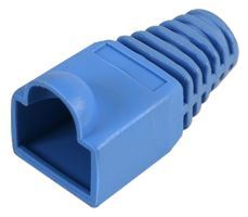 BOOT, RJ45, BLUE, PK8; Accessory Type:Strain Relief Boot; For Use With:MHRJ Series Modular Unshielded Plugs; No. of Positions:8; Strain Relief Material:PVC (Polyvinylchloride); SVHC:No SVHC (15-Jun-2015); Colour:Blue; Material:Neoprene; Product Range:RJ45SRB Series