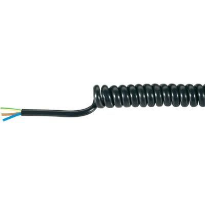 Baude 31527P, Shielded PVC Spiral Cable, 3 x 1.5 mm mm², Black Sheath