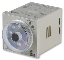 TIMER, ON-DELAY, 24VAC/DC; Product Range:TA8-A Series; Timer Functions:On-Delay; Time Min:0.05s; Time Max:60h; No. of Timing Ranges:16Ranges; Timer Output:2 Changeover Relays; Supply Voltage Max:240VAC; Current Rating Nom:5A; Connection / Termination:Plug-In; SVHC:No SVHC (15-Jun-2015); Adjustment Type:Rotary; Coil Voltage VAC Nom:24V; Coil Voltage VDC Nom:24V; Contact Configuration:DPDT; Contact Current AC Max:5A; Contact Voltage AC Max:250V; Current Rating:5A; Delay Time Range:0.05s to 60h; External Depth:66.5mm; External Length / Height:48mm; External Width:48mm; Height:48mm; No. of Pins:8; Nom Input Voltage:24V; Operating Time Range:0.05s to 60hrs; Relay Mounting:Quick Connect; Supply Voltage Min:24V; Supply Voltage V AC:24V; Supply Voltage V DC:24V