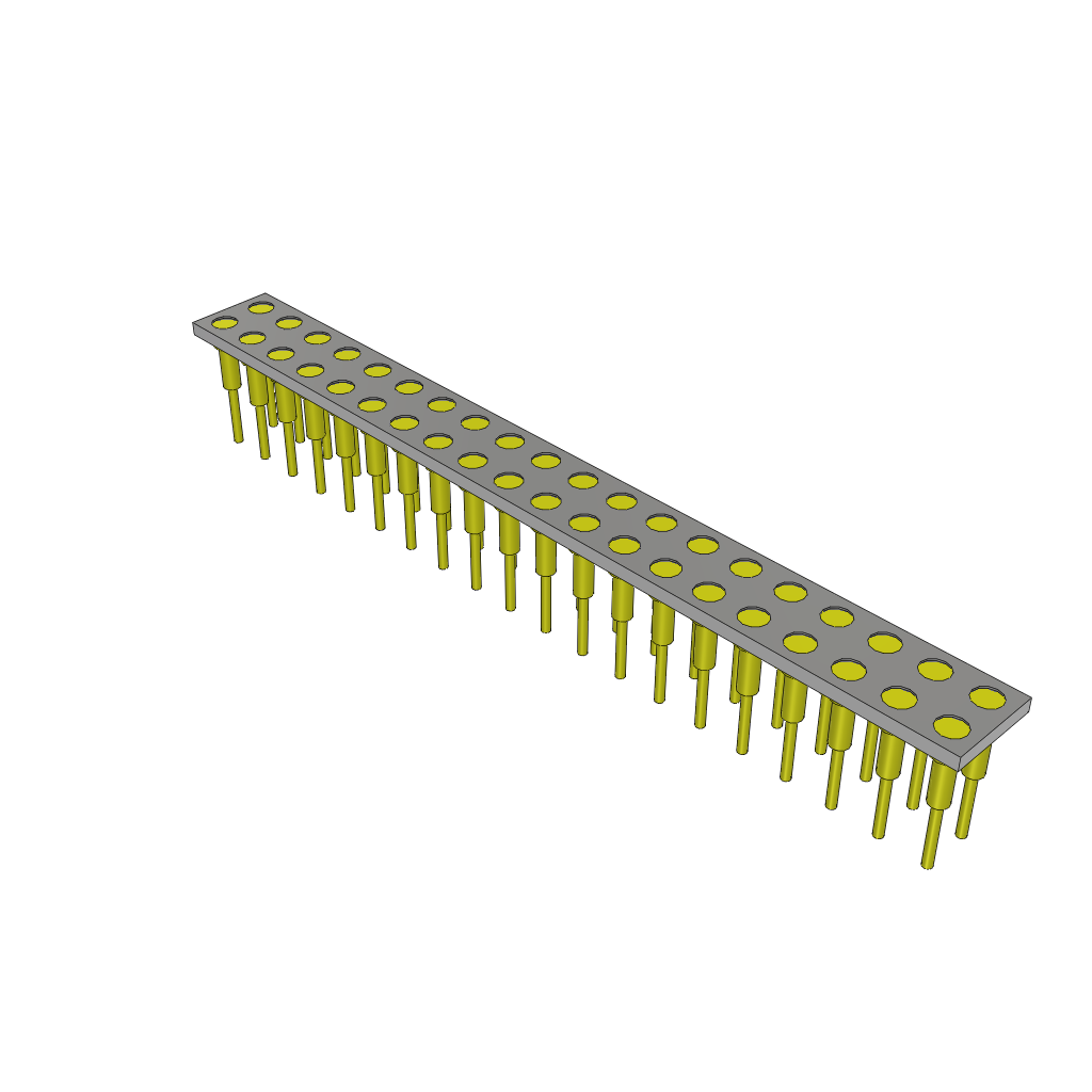 Conn Socket Strip SKT 40 POS 2.54mm Solder ST Top Entry Thru-Hole Tube