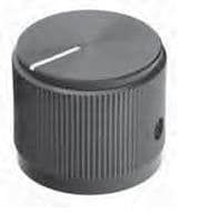 Kb900Ba1/4 Equal Knob Blk/Alum 1/4 S