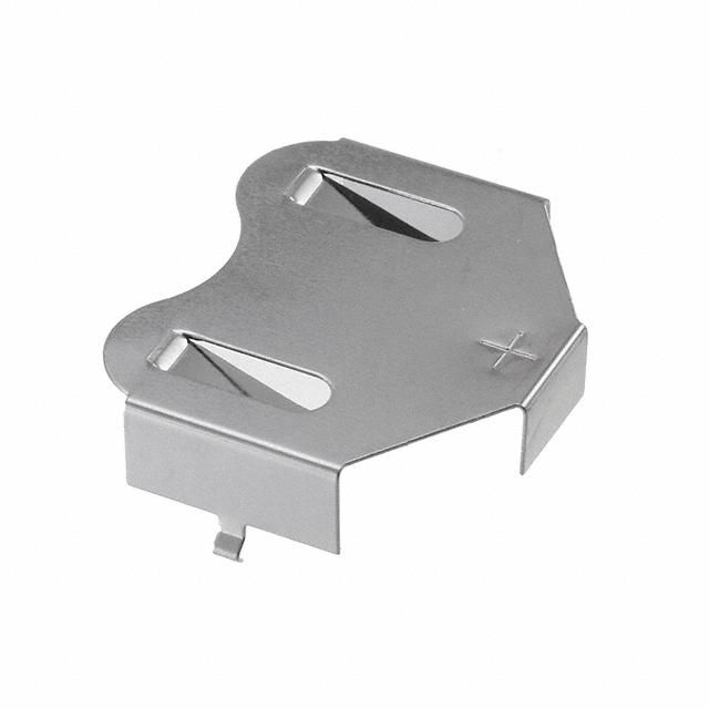 1 Cell Coin Cell Battery Holder, Through Hole, Bronze/Tin Contacts