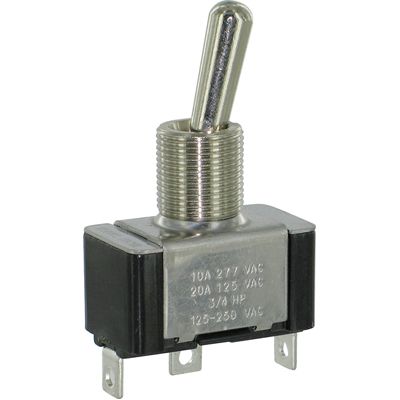 SPDT Toggle Switch, 10A 125VAC, Latched, Screw Terminal