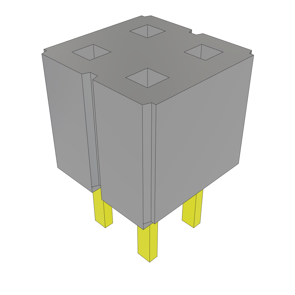 4 Pos 2.54mm Receptacle, Straight, 7.1A, 550V, Thru-Hole Socket Strip