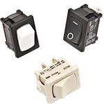 Rocker Switch SPST ON/OFF, 10A 250VAC, Quick Connect, Curved Actuator