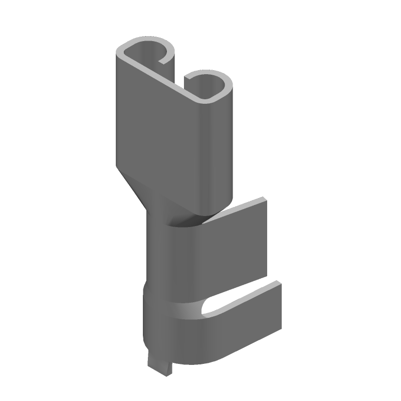 Brass Quick Disconnect Terminal, 10-11AWG, Tin Plated, Female