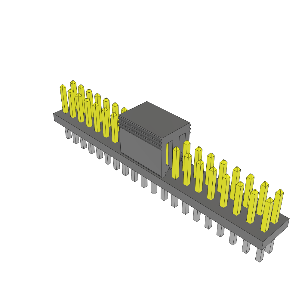 Conn Unshrouded Header HDR 40 POS 1.27mm Solder ST Top Entry Thru-Hole Tube