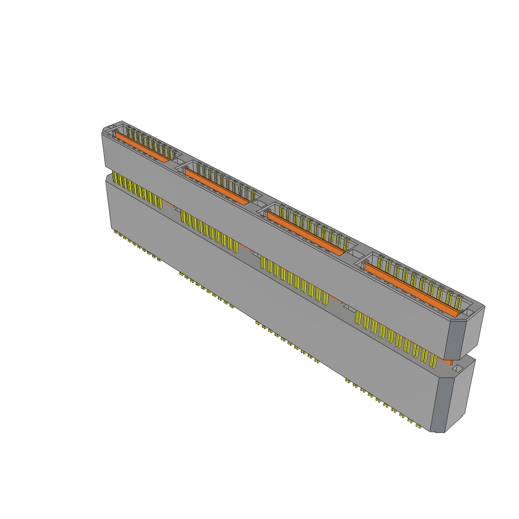 160-Position 2-Row Surface Mount Connector, 1.5mm Pitch, Gold Contact Plating