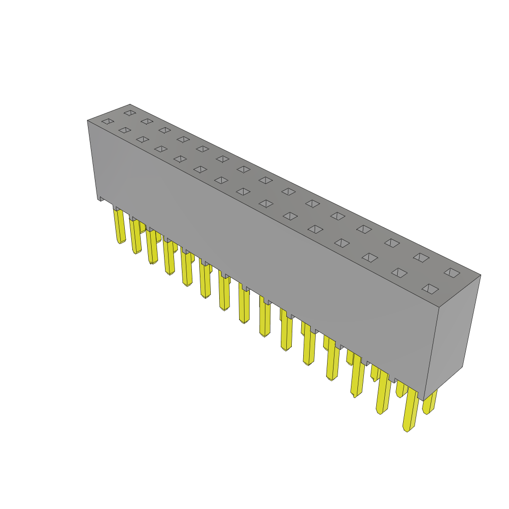 Conn Socket Strip SKT 30 POS 2.54mm Solder ST Top Entry Thru-Hole Bulk