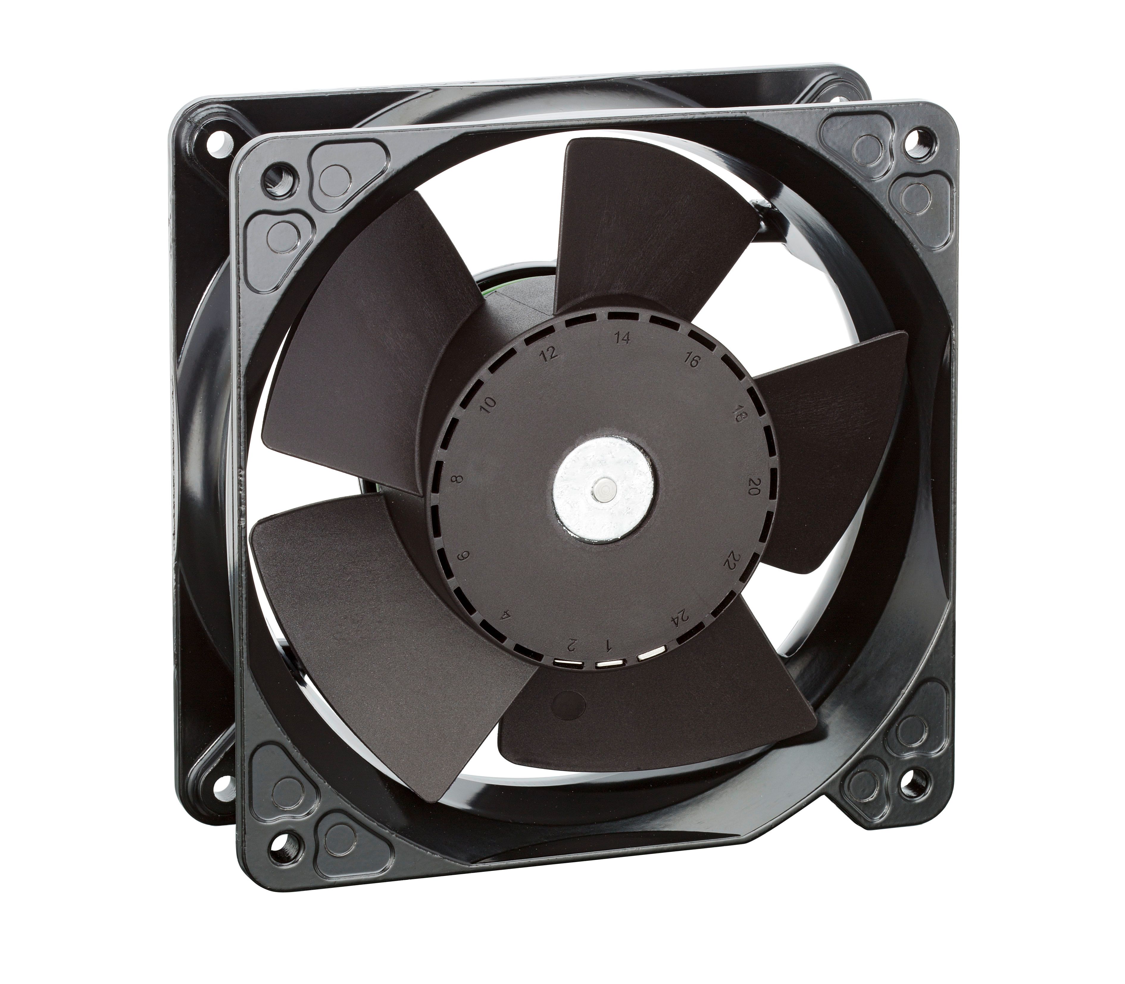 24VDC 119x38mm Axial Fan, 209CFM, 6800RPM, 30W, Ball Bearing