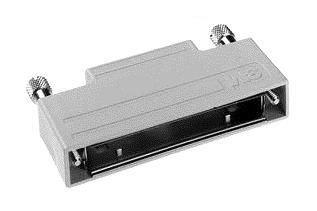 36 Pos Metal Backshell, Straight, Black, UL94 V-0