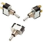 SPST Bat Lever Toggle Switch, Panel Mount, 6A @ 125VAC, -18°C to 66°C