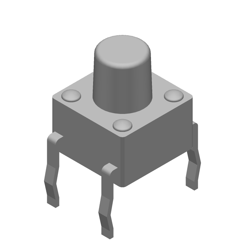 Tact Switch, 6mm, 50mA 24VDC, Through Hole, SPST, Blue