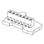 6 Pos 2mm SIP Socket Connector, Straight, SMD, Solder, 125V