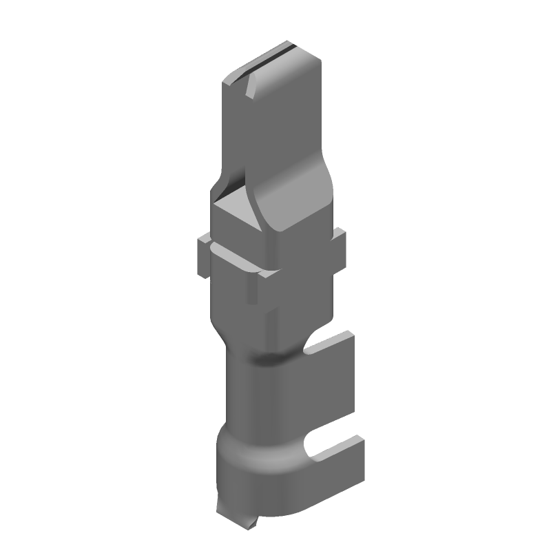 Power Contact Pin, Male, Crimp, 35A, Silver, Copper, 8-10AWG