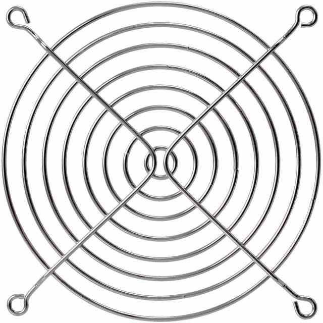 120mm Metal Fan Guard - Black Anodized Steel