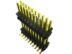 22-Contact 2-Row Surface Mount Flex Stack Connector