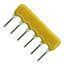 3.3kR Isolated Resistor Array, 6-Pin SIP, 100V, 2% Tol, Thick Film