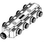 Mini-Change MPIS, 3 Pole Female, 8 Ports with 10 Pole Male Connector