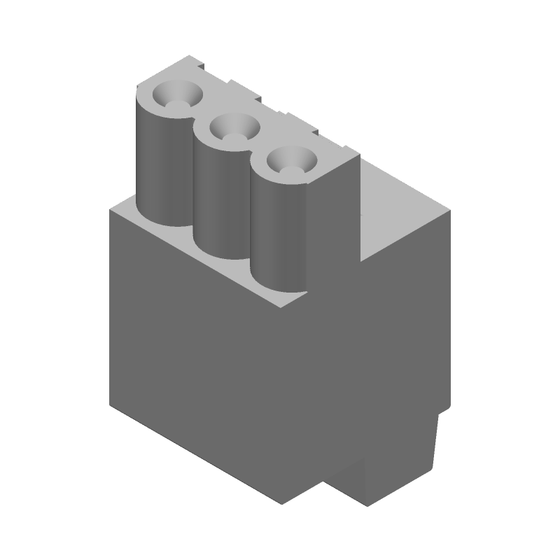 3 Pos 5mm Pitch Terminal Block, 16A, 300V, Cable Mount, Green