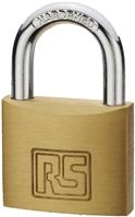 RS Pro 30mm Brass Keywith Padlock, 5mm Shackle