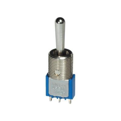 Switch Toggle ON OFF ON SPDT Lever Solder Lug 4A 250VAC 30VDC Panel Mount with Threads