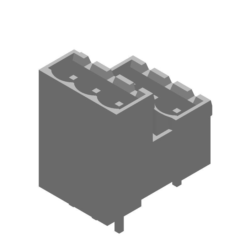 3 Pos Vertical Terminal Block, 12A, 300V, Copper Alloy, Tin Plated