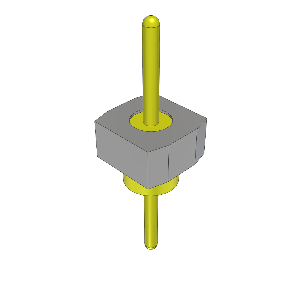 1 Pos Unshrouded Header, Straight, Solder, Thru-Hole, 1A