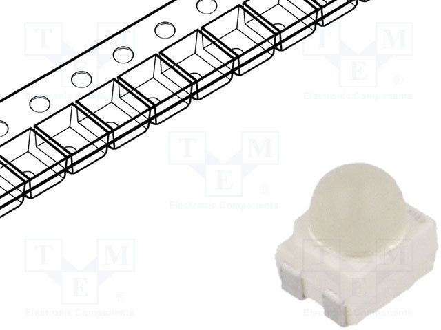 LED RED CLEAR 4PLCC SMD