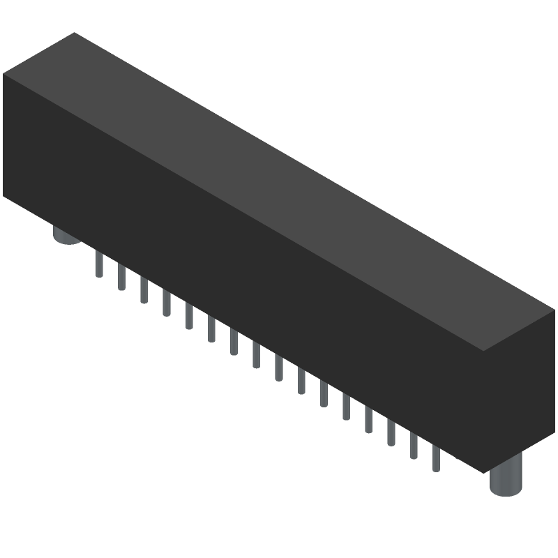 32 Pos 2.54mm Backplane Connector, Straight, Solder, 300V, 2A