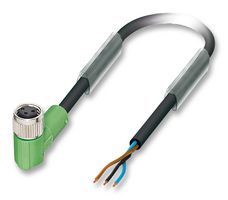 PHOENIX CONTACT   SAC-3P- 3,0-PUR/M 8FR   Sensor Cable, PUR, M8 Sensor Right Angle 3 Position Receptacle, Free Ends, 3 m, 118.11 "