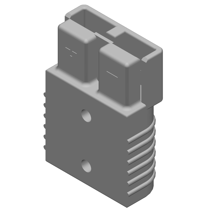 2 Pos Wire Housing, 175A, 600V, Copper, Silver, UL94 V-0