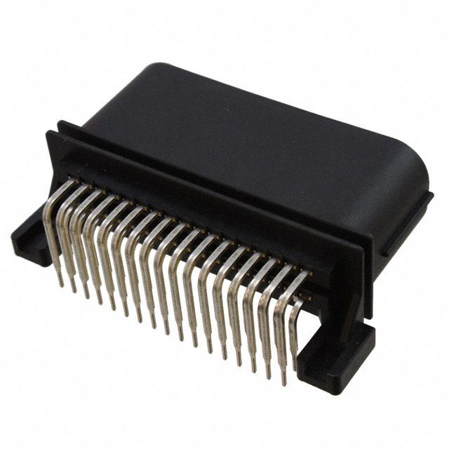 34 Pos 2 Row RT Ang Tin Header Connector, 3A, 16AWG