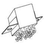 Power Relay 28VDC 10A 4PDT Flange