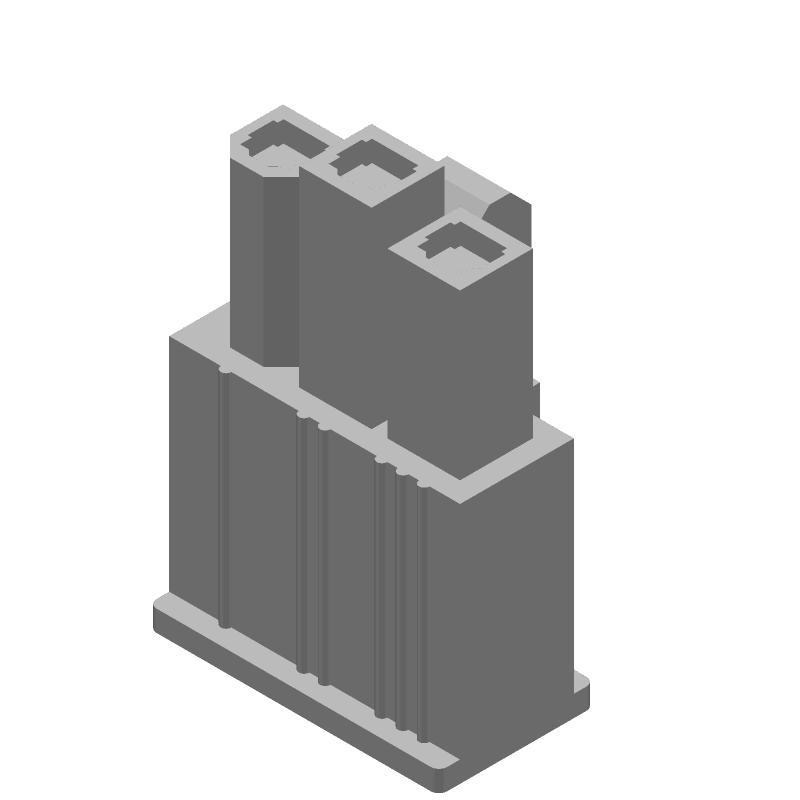 3 Pos Wire Housing, 4.2mm Pitch, 9A, 600V, Straight, Female Socket