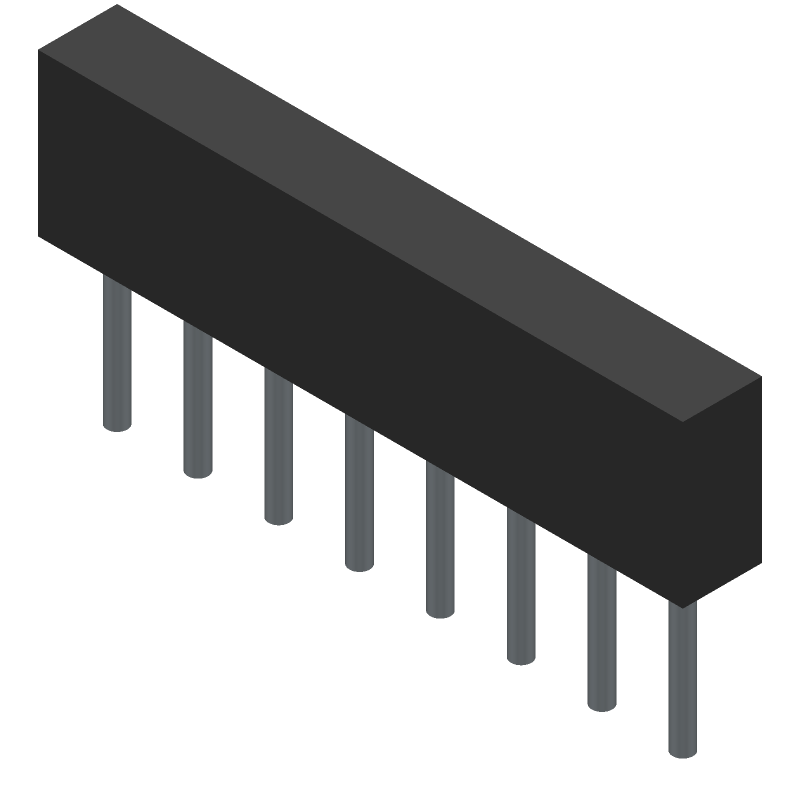 Isolated Resistor Network, 4 Elements, 33R, 1W, 100V, Thick Film, SIP