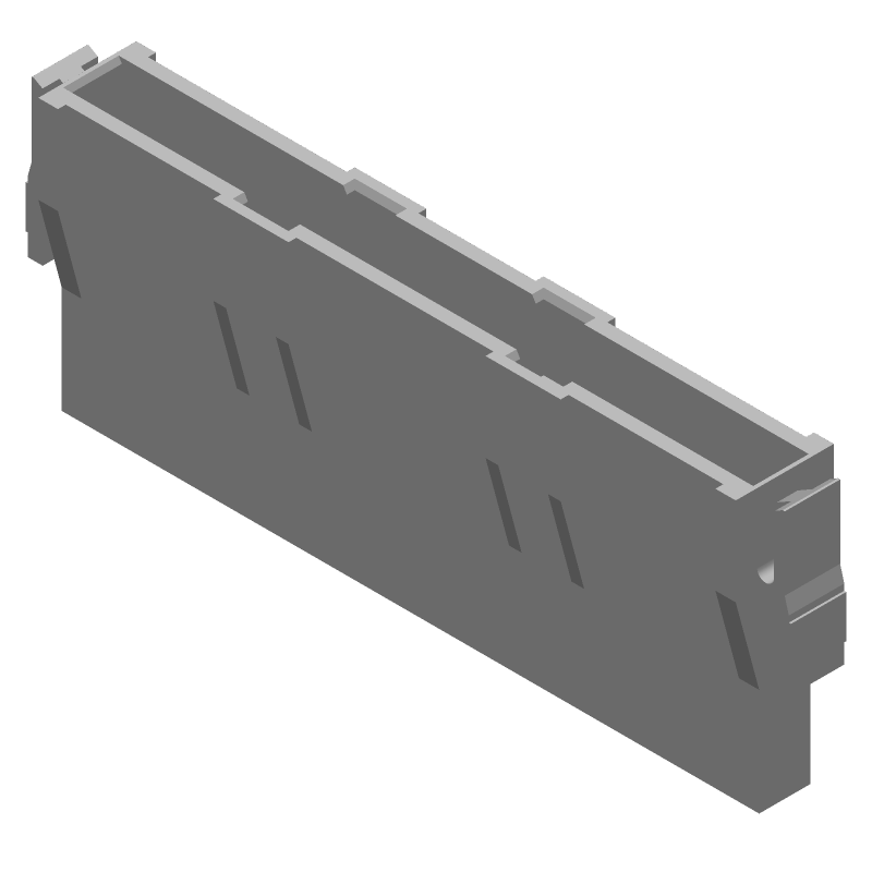 16 Pos Receptacle, 14A, 600V, Gold Plated Copper Alloy, Wire-to-Wire