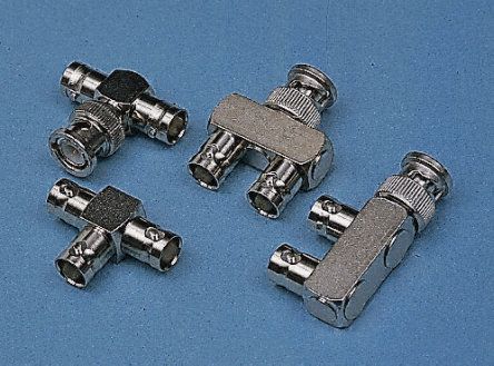 Conn BNC Adapter M/F/F 0Hz to 4GHz 75Ohm T Style Gold