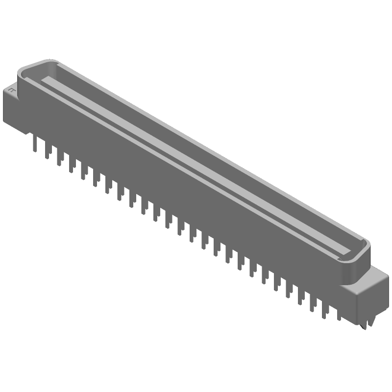 100 Pos, .050 Pitch, Male, Straight, Through Hole Connector