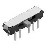 Switch Slide SP4T Side Slide 0.3A 6VDC 10000Cycles PC Pins Thru-Hole Bulk