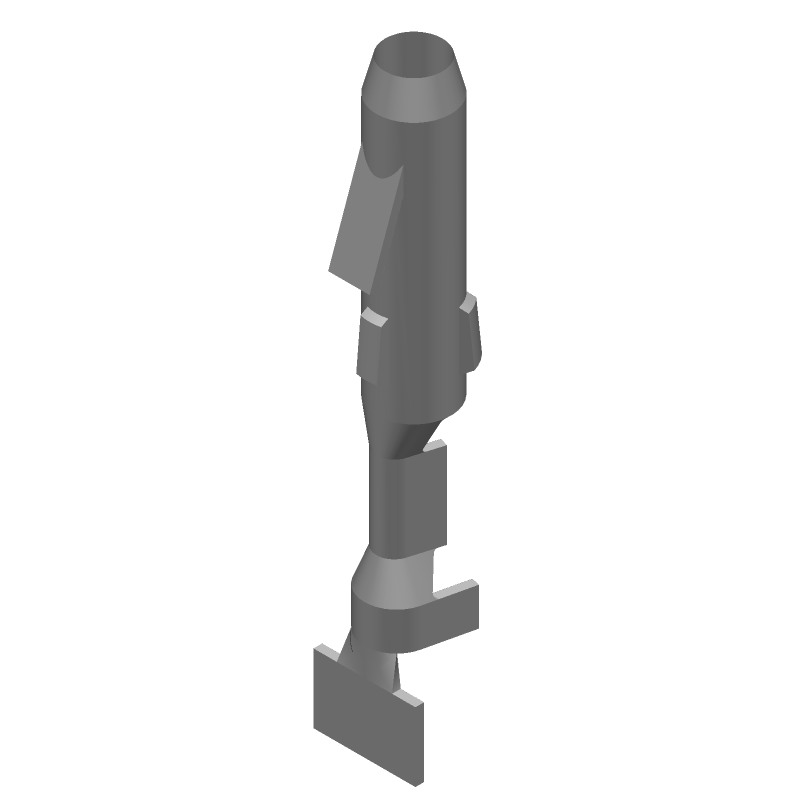 Female Crimp Power Contact, 15A, 22-30AWG, Straight, Tin